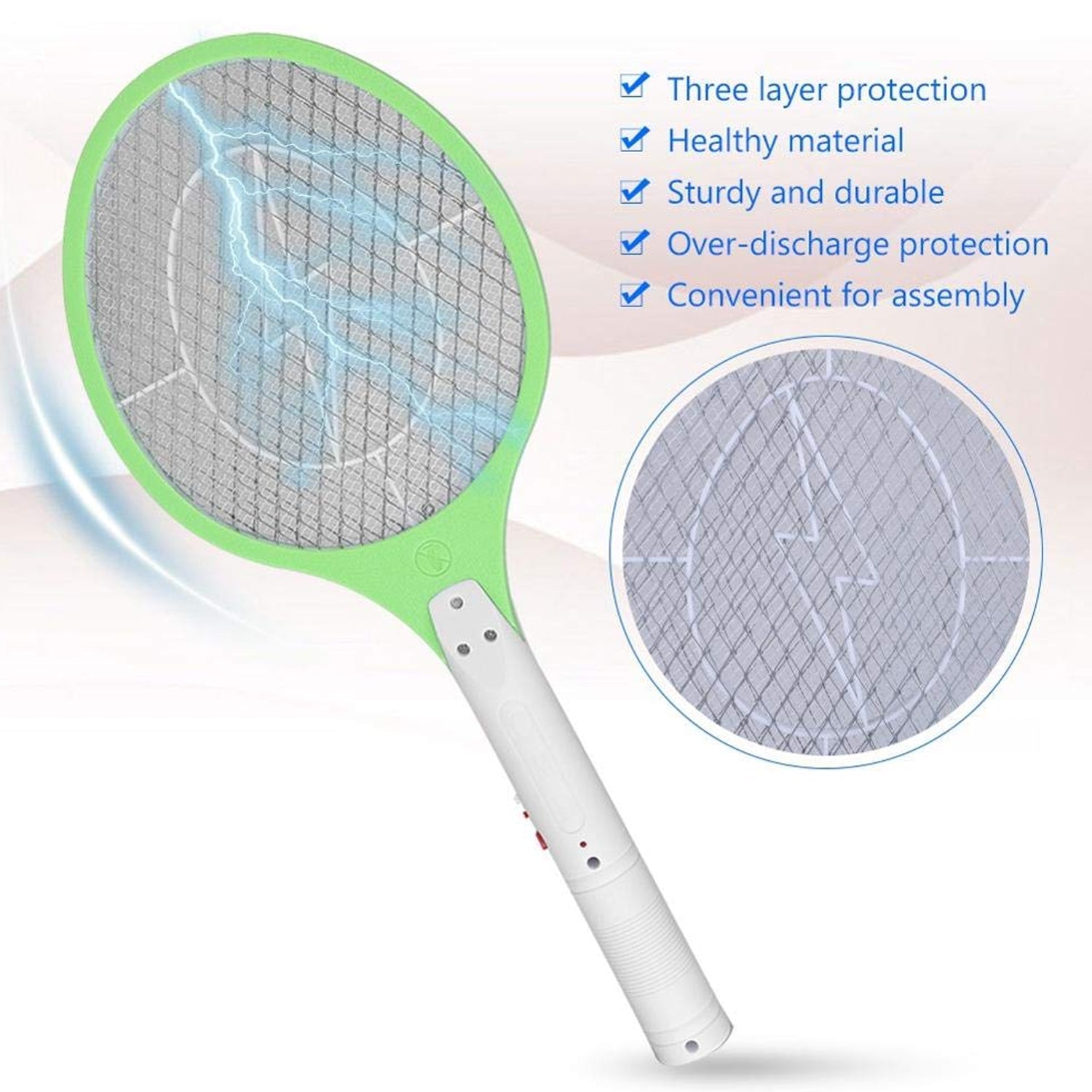 1726 Mosquito Killer Racket Rechargeable Handheld Electric Fly Swatter Mosquito Killer Racket Bat, Electric Insect Killer (Quality Assured) (with Cable) DeoDap 1726 Mosquito Killer Racket Rechargeable Handheld Electric Fly Swatter Mosquito Killer Racket Bat, Electric Insect Killer (Quality Assured) (with Cable) DeoDap